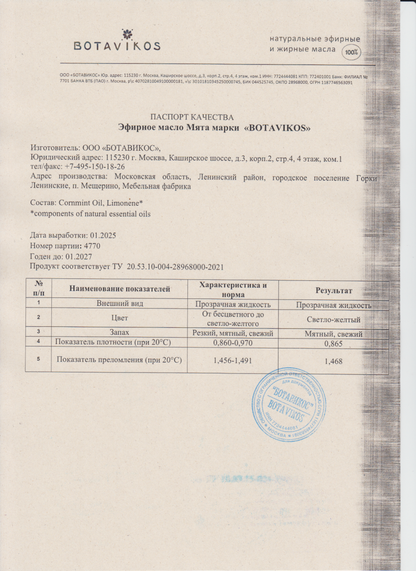 Паспорт №012025